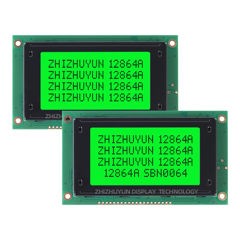 20PIN 113*65Mm COB 128*64 Dots Lcd Module 5V Gray Screen With Black Text Strip Led White Backlight Fstn Gray Film Black Text