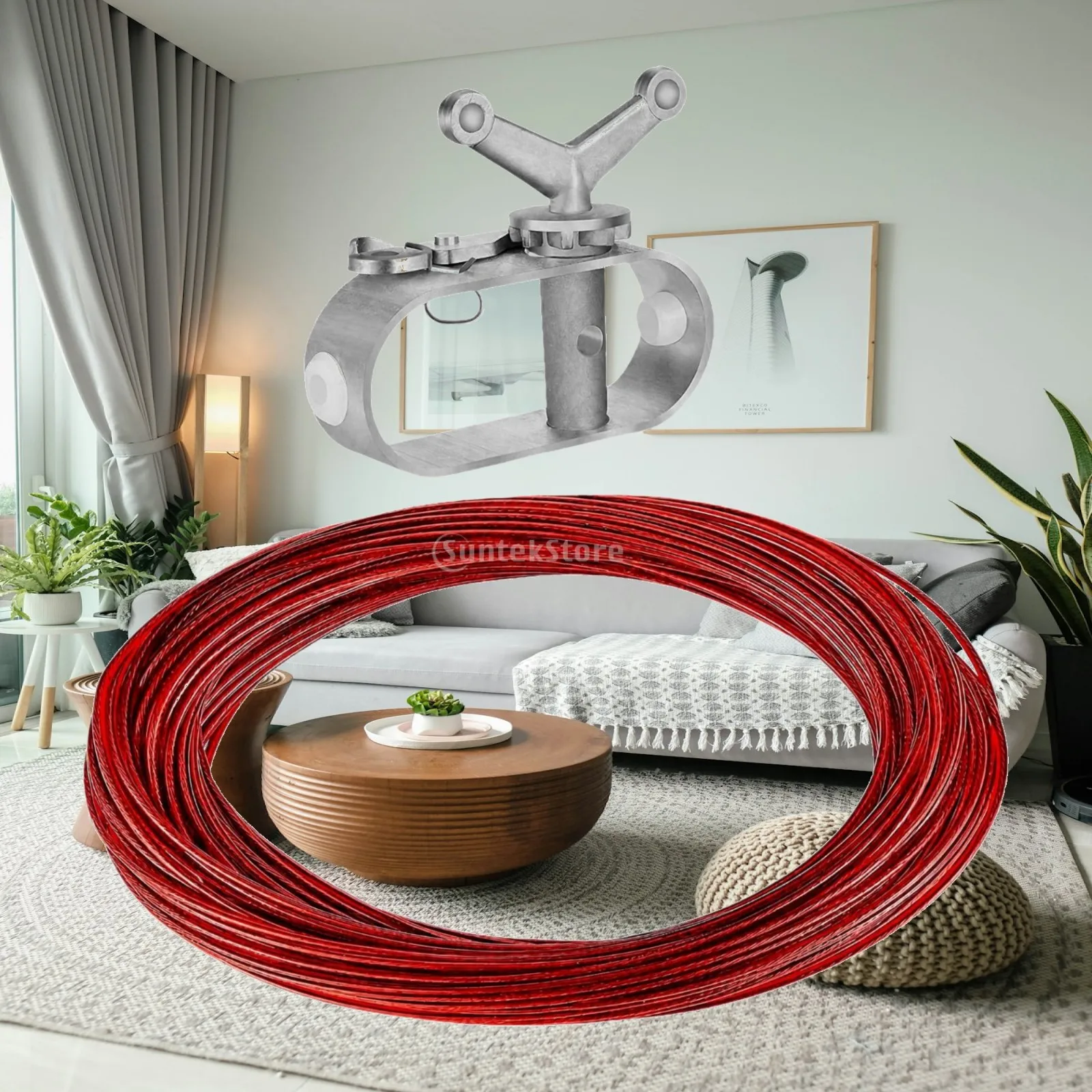 Pool Tarp Winch Cable Steel Crank Handle Winder for Oval Round Rectangular Above Ground Pools