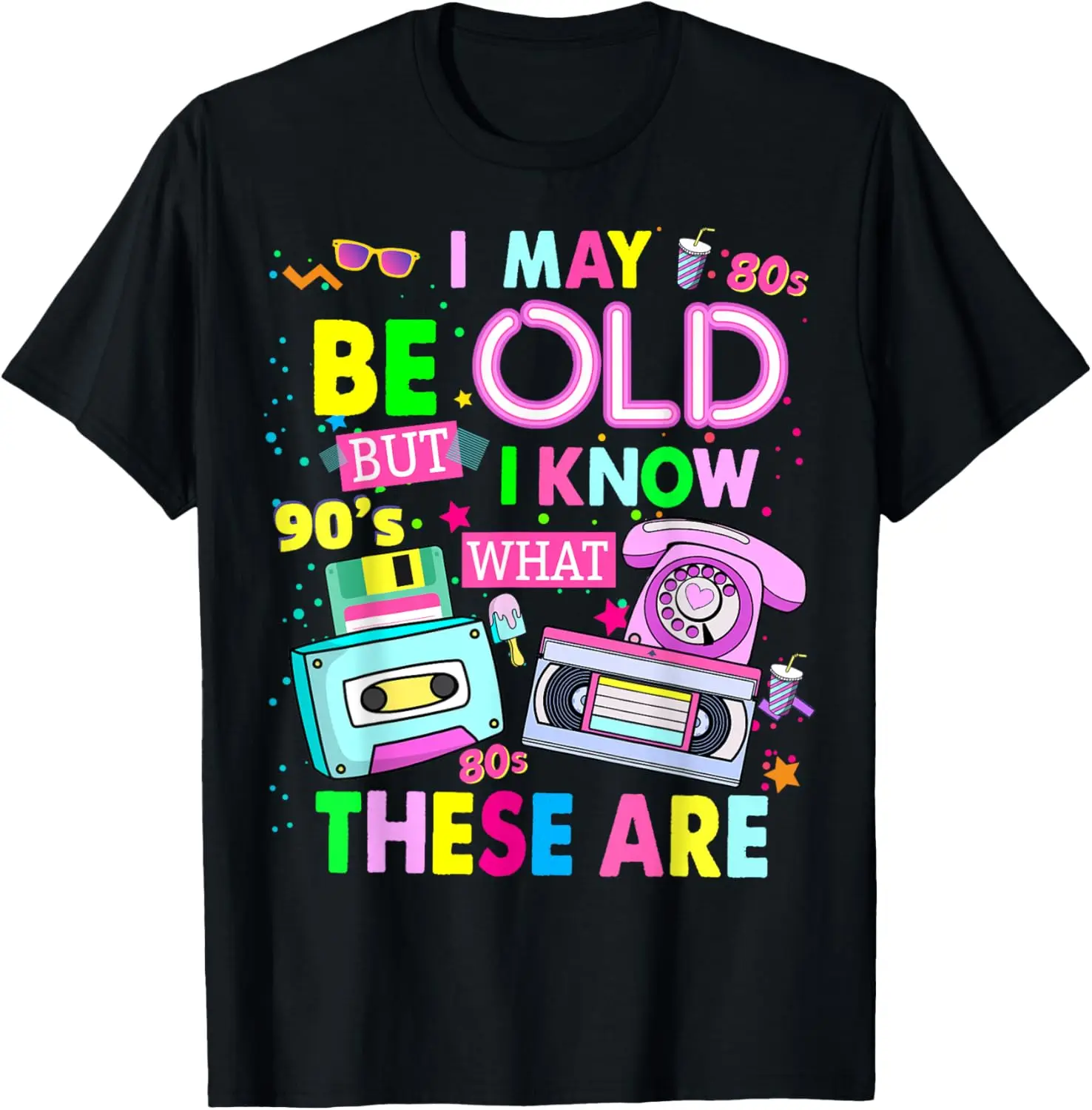 1990s Decade 80s Disco Outfit Idea For Women 80s 90s Themed T-Shirt