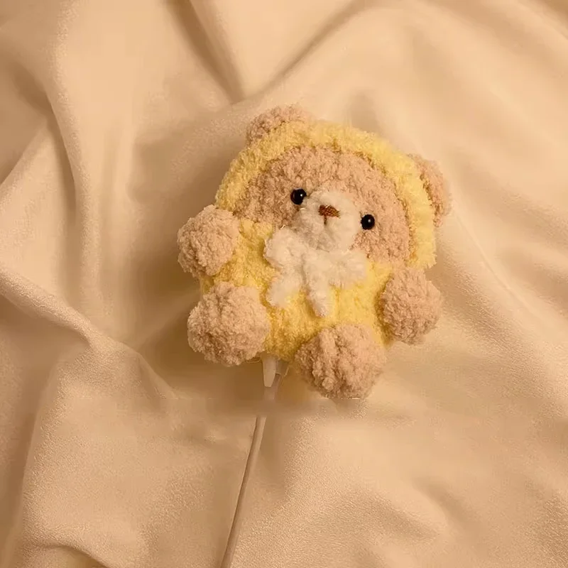 Cute Plush Bear Drop Proof Wireless Bluetooth Headset Soft Case Suitable for Airpods1/2/3/4/pro Fashion Earphone Accessories