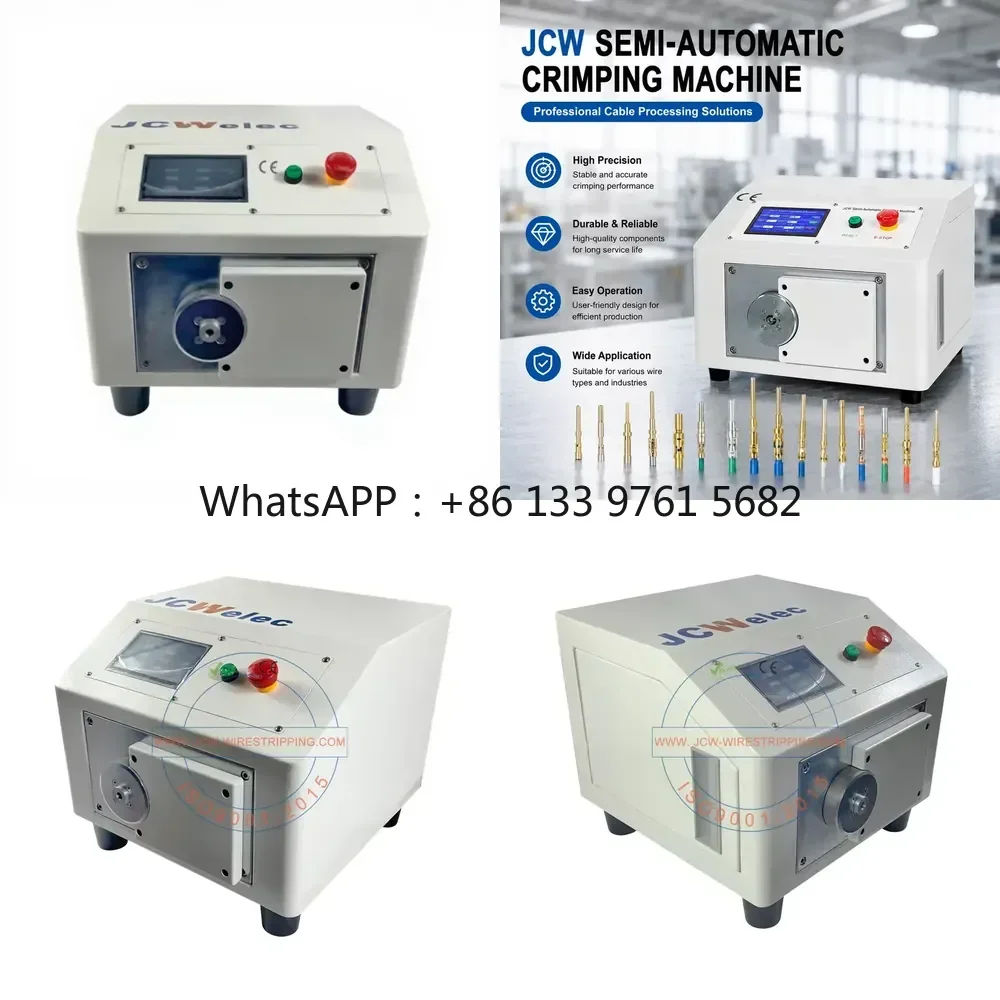 WSQ JCW-3TP New Design Automatic Steel Cable Crimping Tool Deutsch Solid Terminal Contact Rope Crimp Machine
