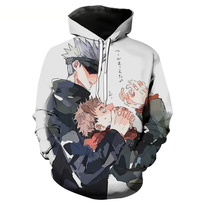 Przystojny Kawaii Anime Character Print Hooded Cosplay 3D Anime Print Casual Hoodie Oversized kids Streetwear Odzież męska