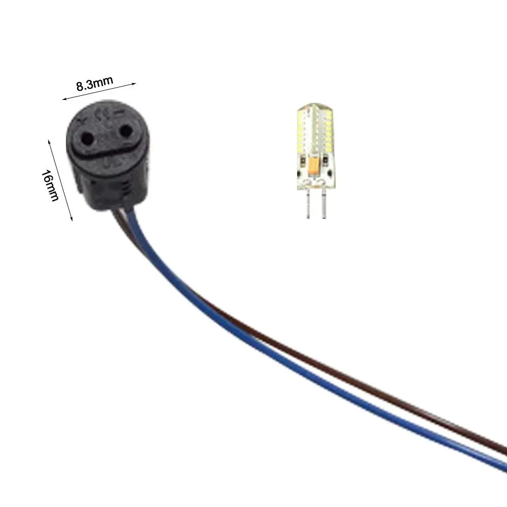 G4/G5.3/G9 Lamp Holder Ceramic Head G4 Socket Plug Bulb Base 10cm Wire Connector G4/G5.3/G9 Lamp Base for Halogen lamp