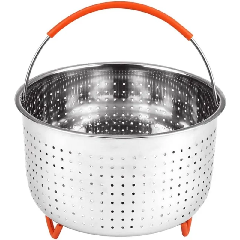 Stainless Steel Steamer Basket with For Accessories Anti-scald Steamer Multi-Function Fruit Cleaning Basket Cookeo Accessories