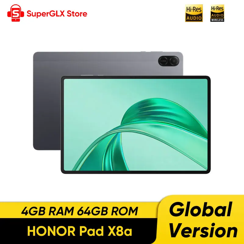 

Глобальная версия HONOR Pad X8a Wi-Fi Планшет 11 дюймов HD FullView Дисплей 8300 мАч Сверхбольшой аккумулятор Snapdragon 680 4G Android 14