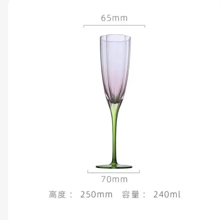

Lotus goblet red wine glass crystal glass household champagne wine glass wedding gift housewarming
