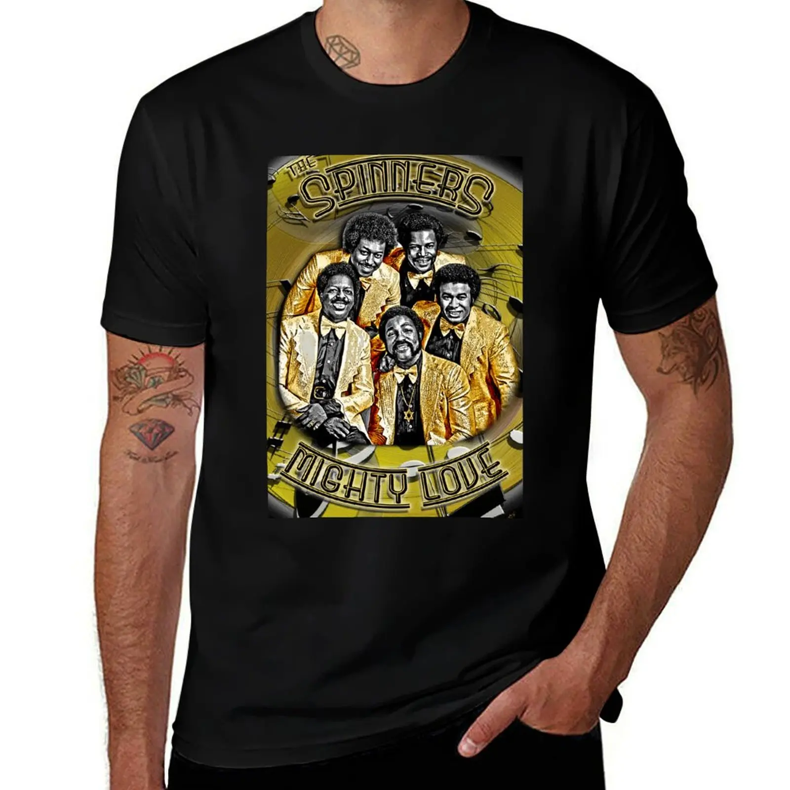 

Футболка с графическим принтом The Spinners Mighty Love D-3, мужская футболка из 100% хлопка, роскошные брендовые мужские футболки с графическим рисунком