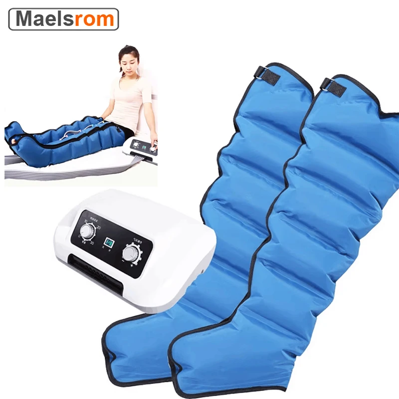 6 Air Bag Compression Leg Massager Vibration Air Wraps Foot Air Pressure Wave Promote Blood Circulation Relieve Fatigue Relax