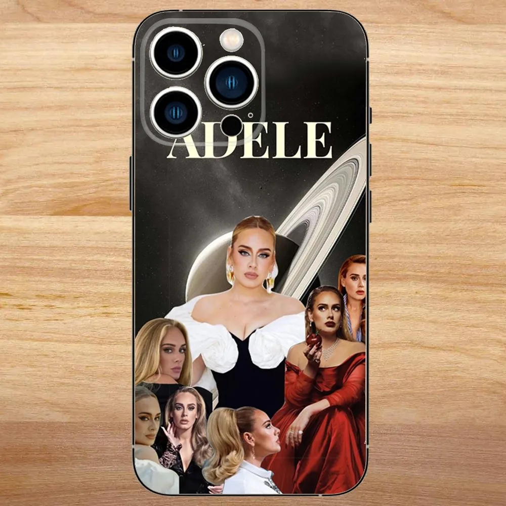 Singer Adele Adkins Phone Case For iPhone15,14,13,12,11,Pro,Max,Plus,Mini,X,XS,XR,8,7,6,S,Plus,SE Soft Black Case