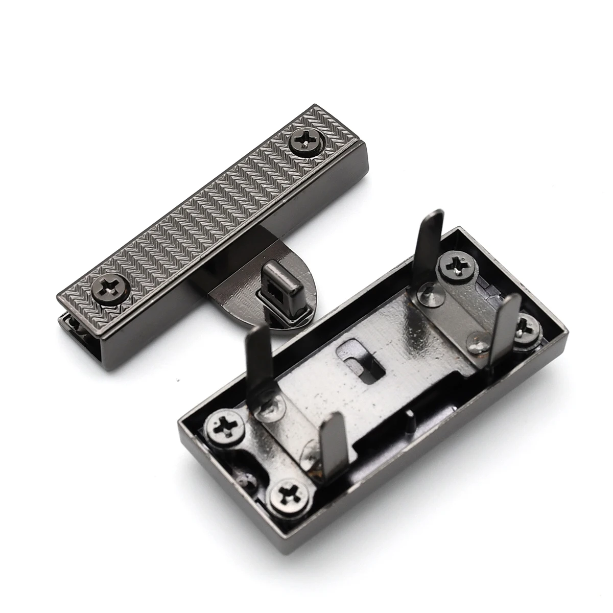 Bag Lock Squeeze Lock Turn Press Closure Clasp Buckle for Leathercraft Women Bag Parts Accessories