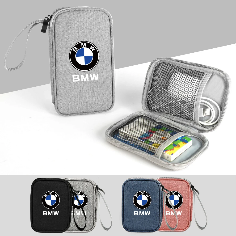 Car Organizer Portable Key Case Earphone Storage Bags For BMW M Performance E36 E39 E46 E53 E90 E60 E61 E87 X1 X3 X5 F30 F20 F10