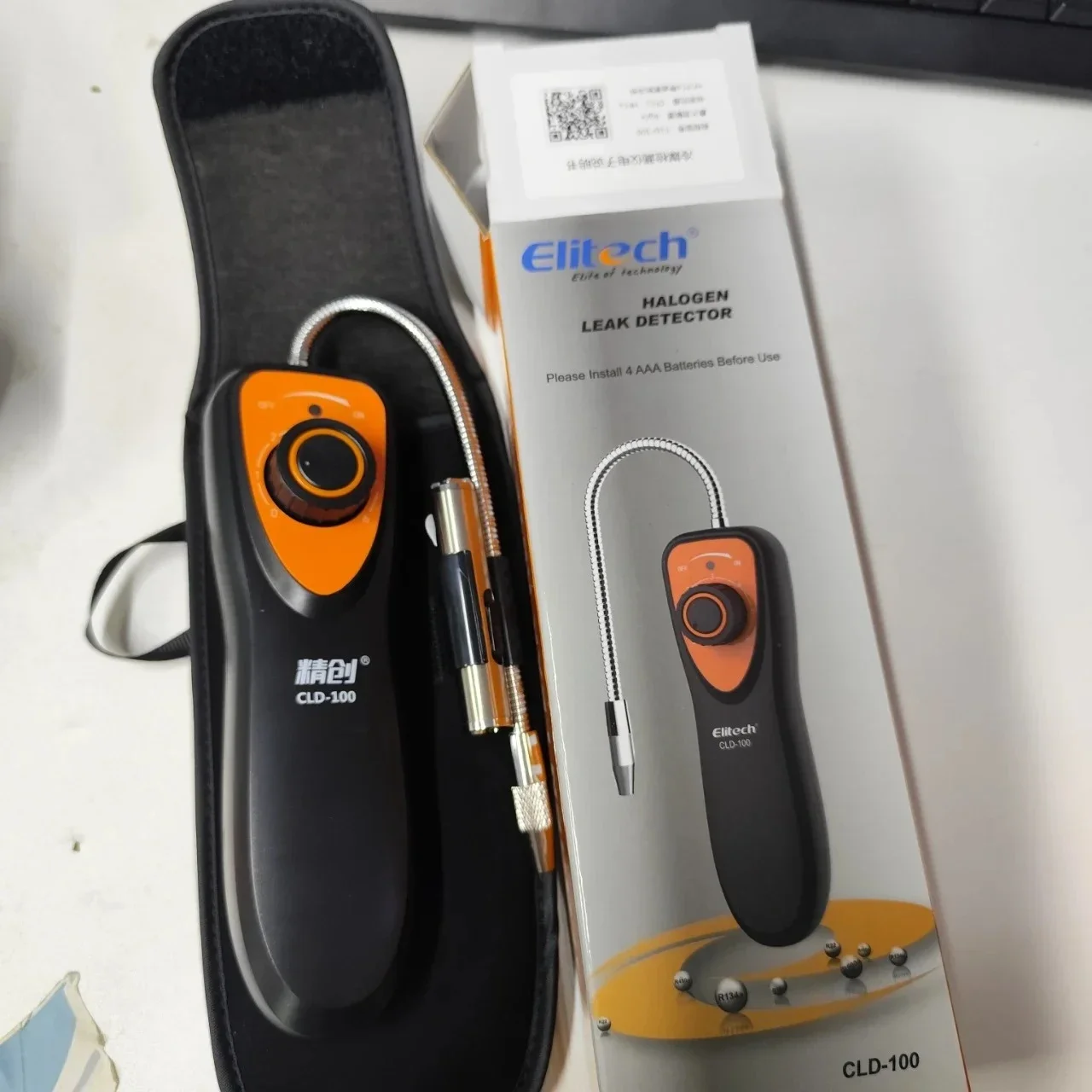 CLD-100 Refrigerant Leak Detector, HVAC Halogen Freon Sniffer, for R134a CFCs HCFCs HFCs, Car Air Conditioner Gas Leak Tester