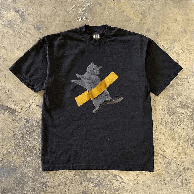 

Хлопковая футболка с принтом, женская, парная, свободного кроя, весна-лето, повседневная, молодежная, модная