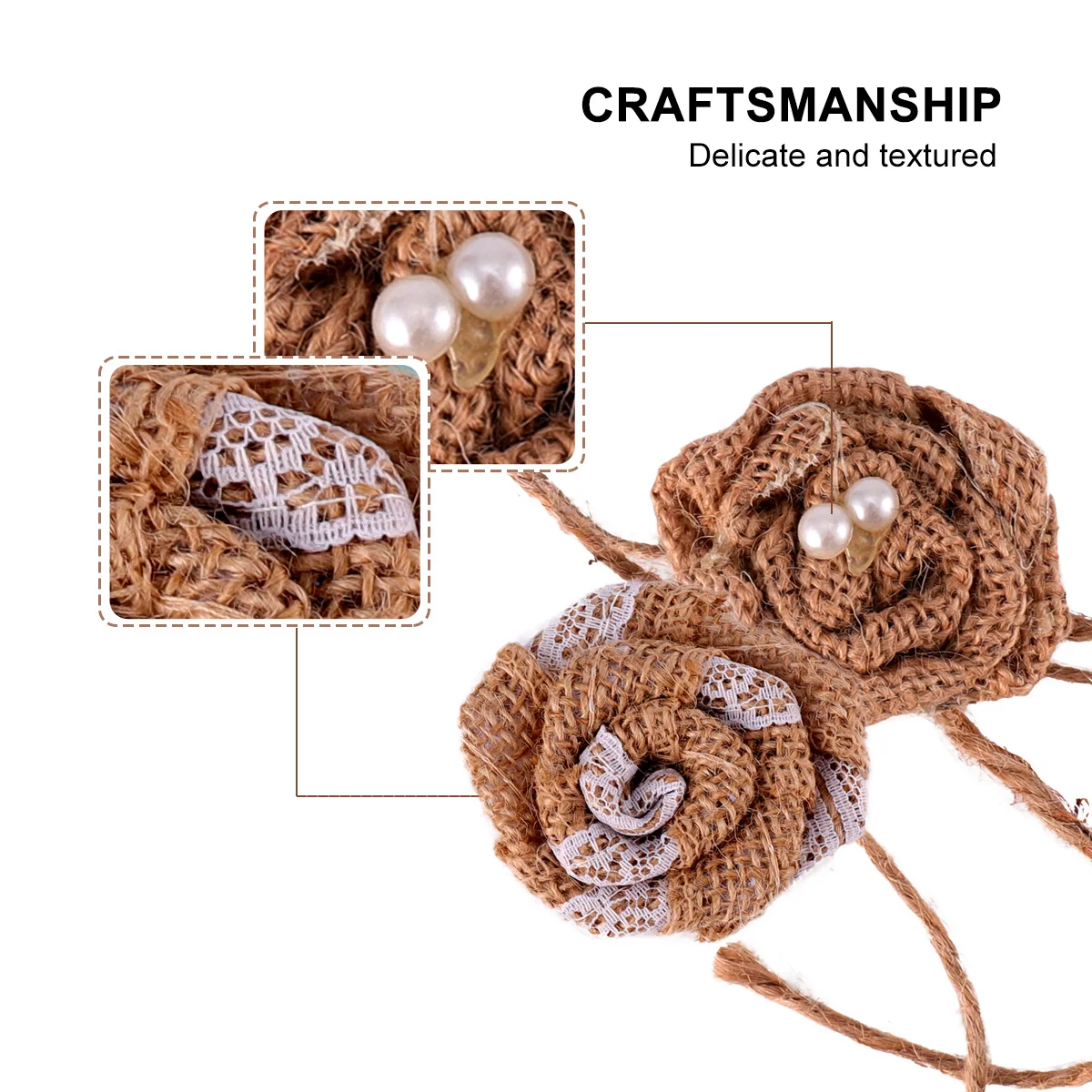 

9Pcs Vintage Elegant Burlap Flower Decor Handmade Accessories for Wedding Christmas Party DIY Craft Assorted Colors