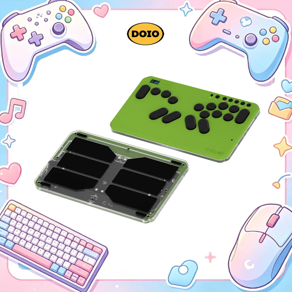 DOIO KBGM-H07C+ Mechanical Keyboard Hitbox Aluminum Alloy Gamer Keyboard Rocker Arcade Fighting for PS5 Switch Steam NS2 Gifts