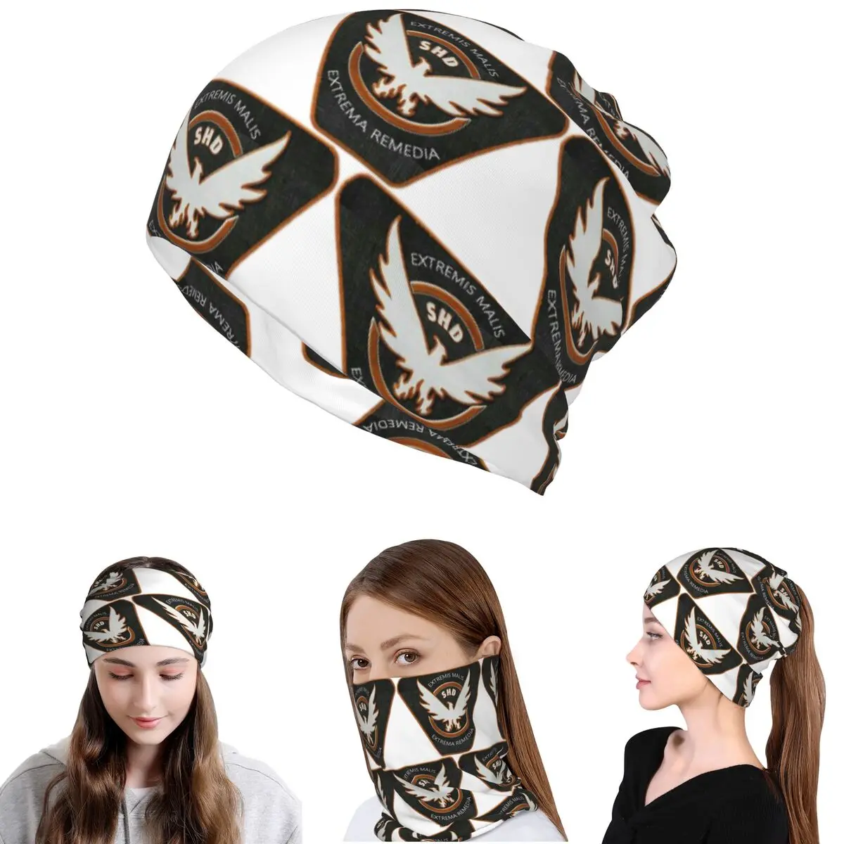 The Division 2 Shd Bandana Neck Gaiter Wrap Mask Scarf Warm Headband Beanies Hat for Men Women Adult Windproof