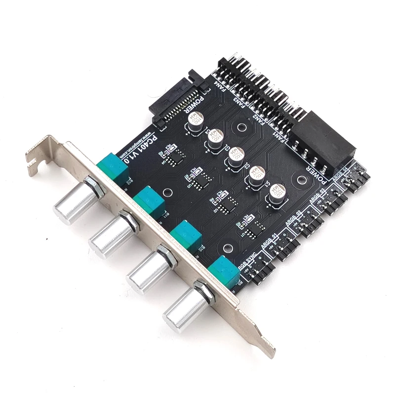 Lamptron PC401 4-Way 60Watt High Power PWM Fan for Computer Hardware Cooling System, 0-100% Adjustable, 0% Shutdown