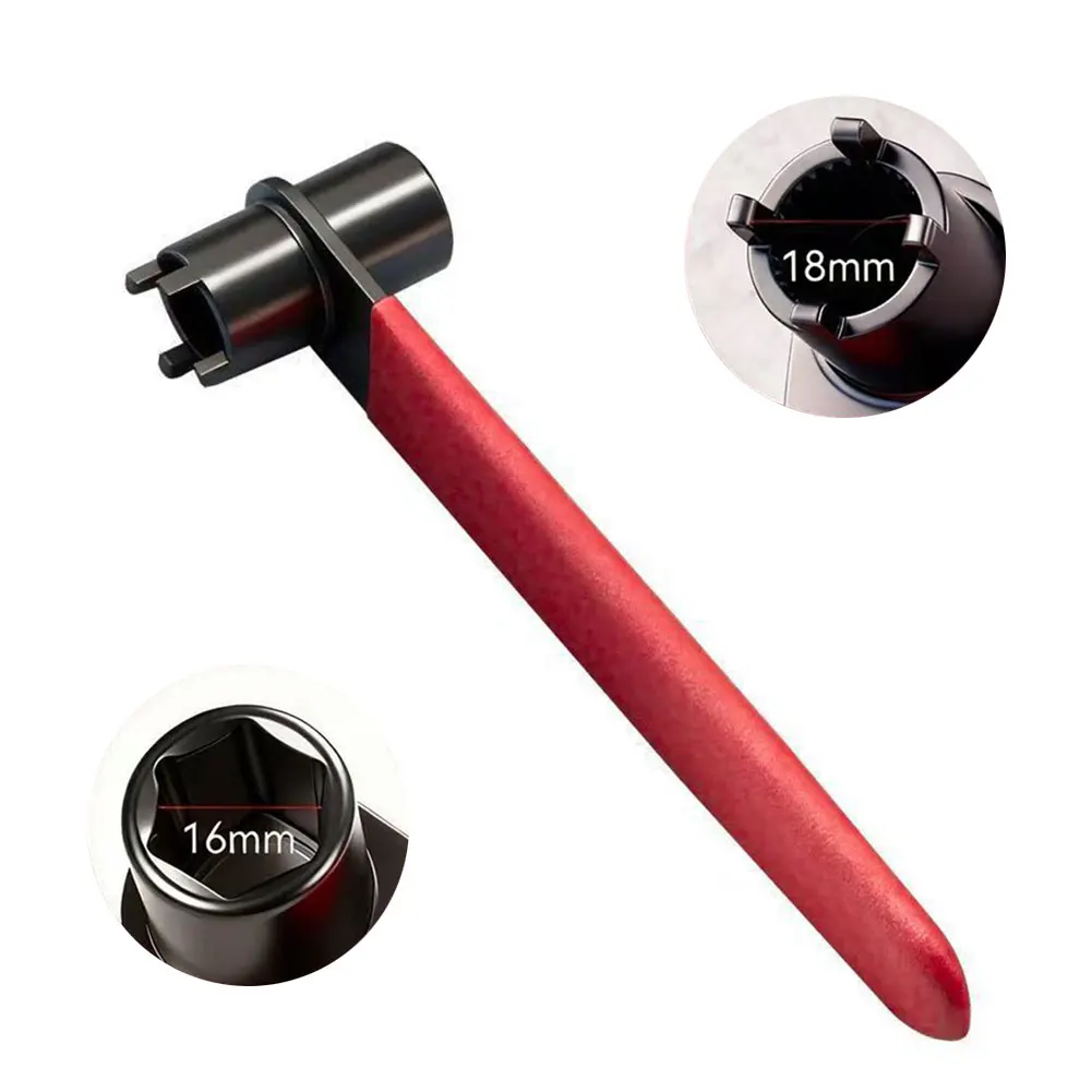 2-in-1 Angle Grinder Disassembly Wrench Four-jaw 16mm Hex Socket Double Heads For Angle Grinder Backing Plates Maintenance