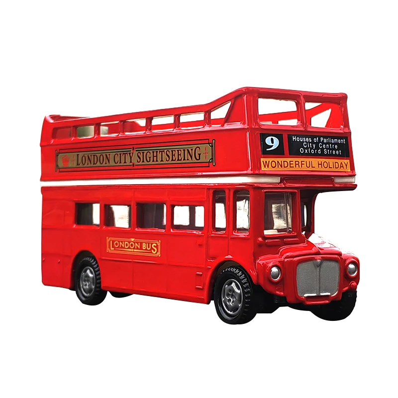 Neue Ankunft Sonderpreis Druckguss Metall Britischen Doppeldecker Bus Modell Möbel Display Sammlung Spielzeug Für Kinder