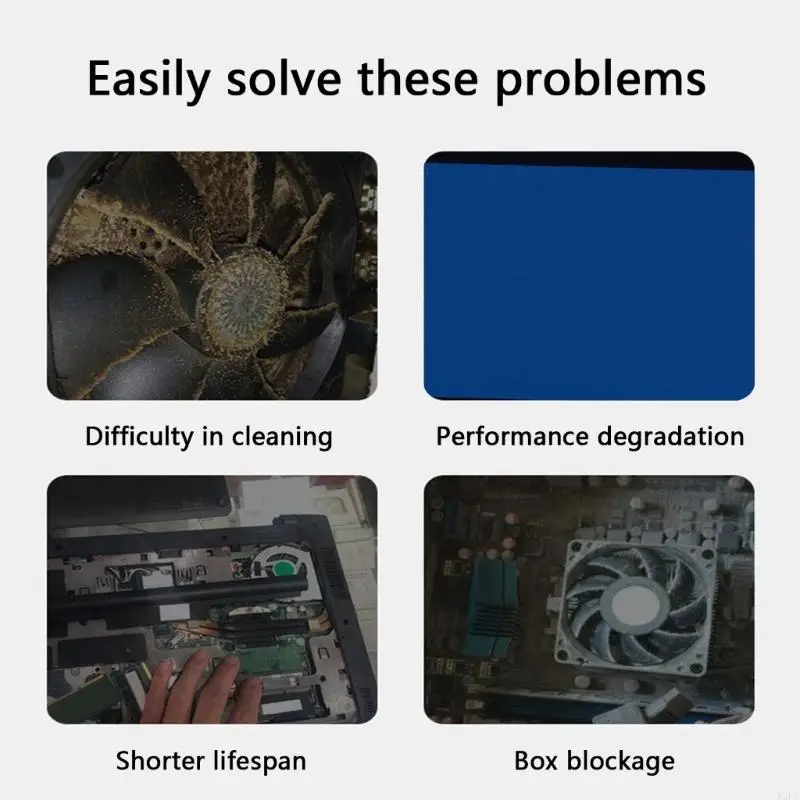 J2FC 12x12cm PVC Dust Filter Screen for Computer Case Fan Effective Airflows and Easy Maintenance