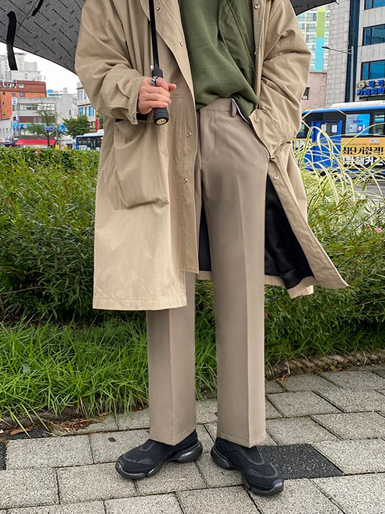 

MRCYC Men's Autumn Winter Wide Leg Casual Trousers Loose Straight Korean Sle Faionable Drapey Long Pants Youthful Energy