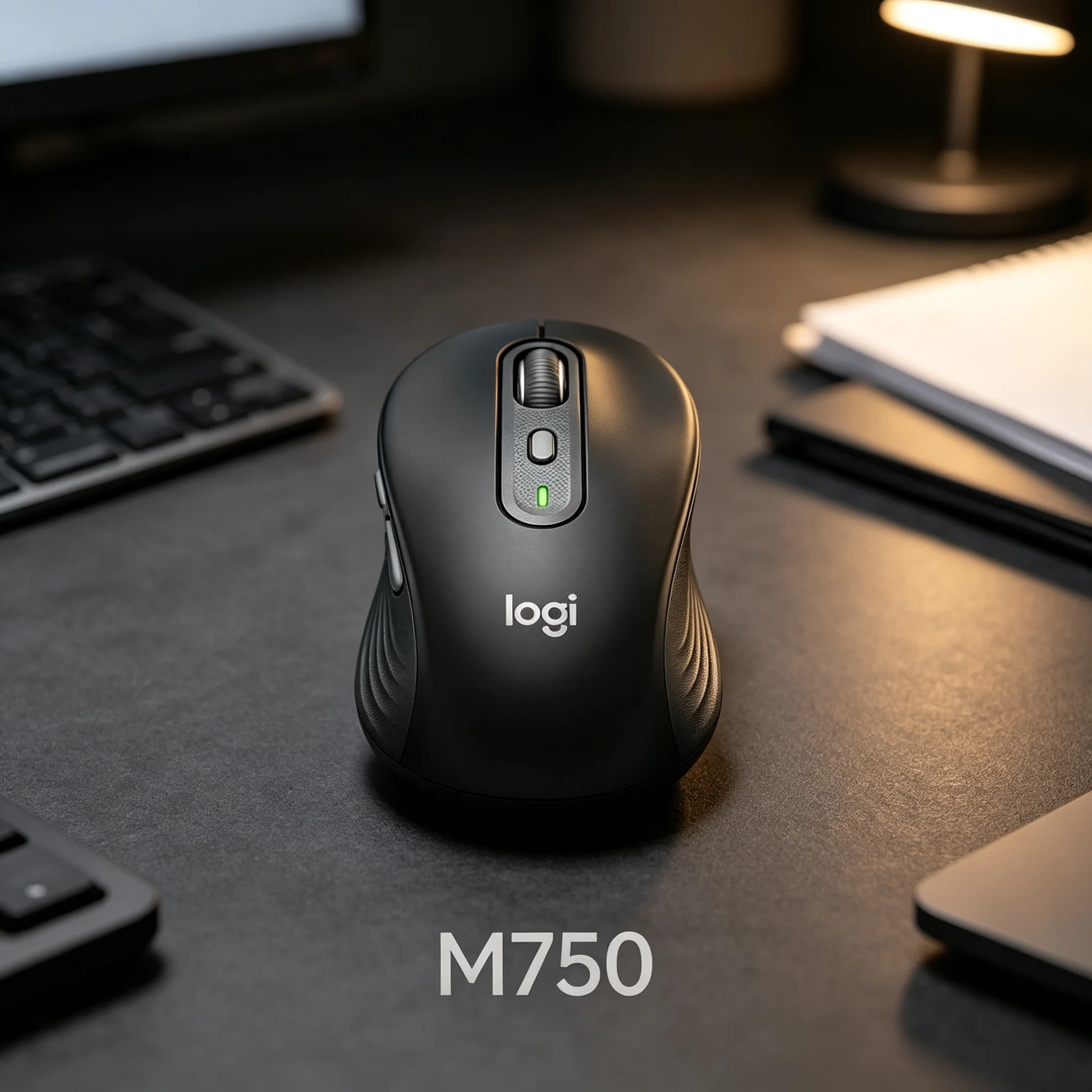 Anti‑Fatigue Ergonomic Logitech M750 Wireless Mice Optimized Right‑Hand Contour For All‑Day Office Document Processing