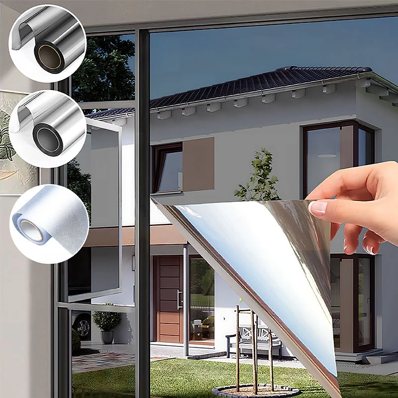 Pellicola per la privacy delle finestre Pellicola per finestre in vetro smerigliato Adesivo statico per finestre con blocco UV Adesivi per finestre rimovibili Decalcomania smerigliata per l'home