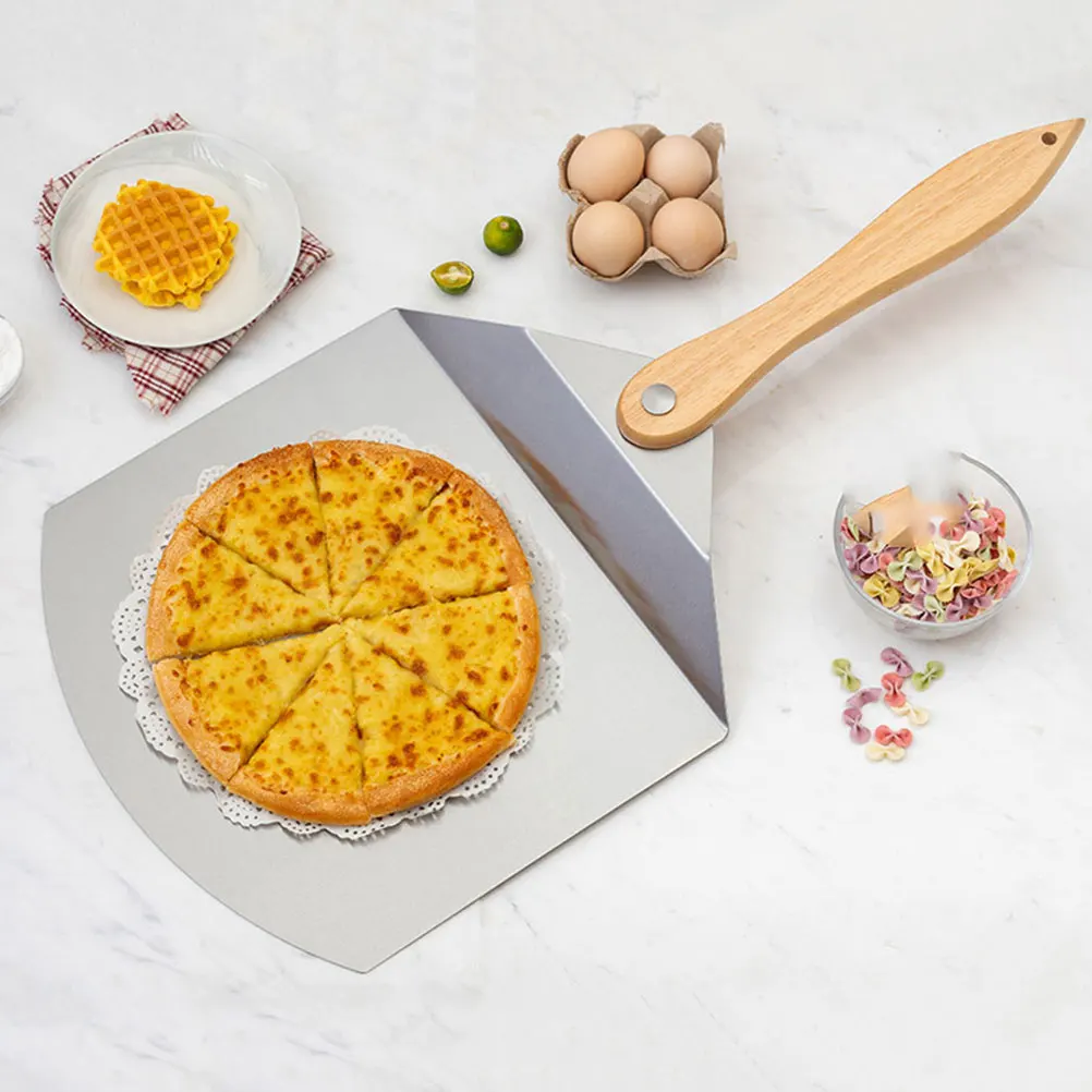 

Cake Transfer Spatula Pizza Shovel Baking Tool Round Home Kitchen Supply Foldable Stainless Steel Storage Practical
