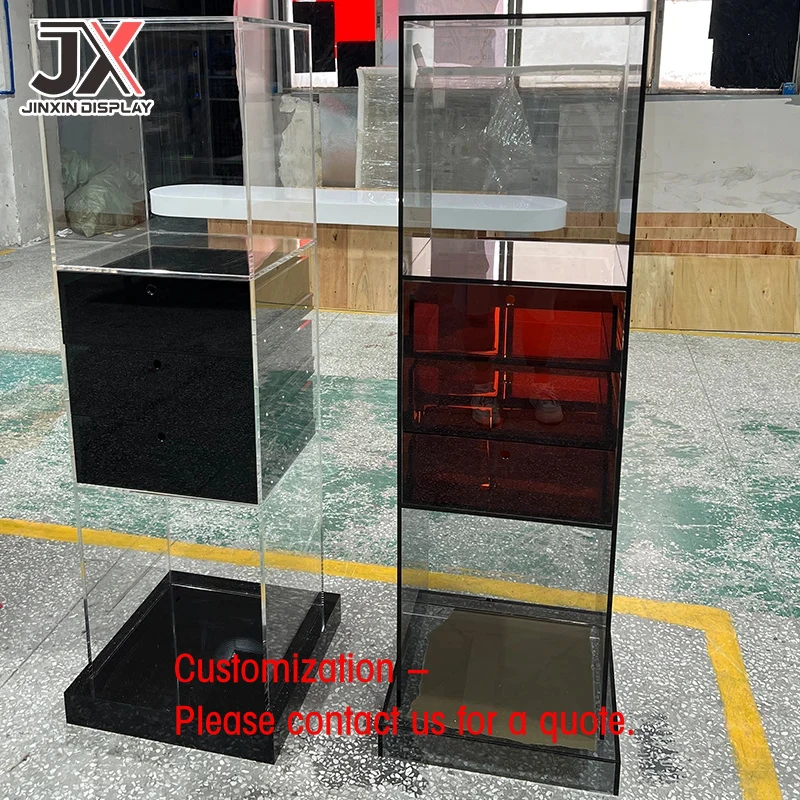 custom.Factory Custom Living Room Display Cabinet Light Luxury Minimalist showcase Book Shelf Transparent Storage Cabinet Wine C