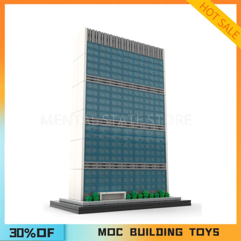 NEW 577PCS Customized MOC UN Secretariat Building Blocks Technology Bricks DIY Creative Assembly Education Toys Holiday Gifts