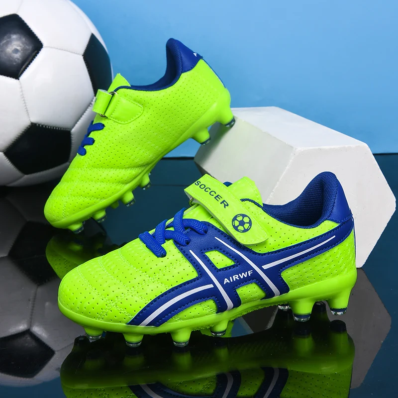 

Детские футбольные бутсы для игры на траве, нескользящие, с поддержкой голеностопа, для улицы, с шипами FG/TF, для футзала, тренировочные кроссовки