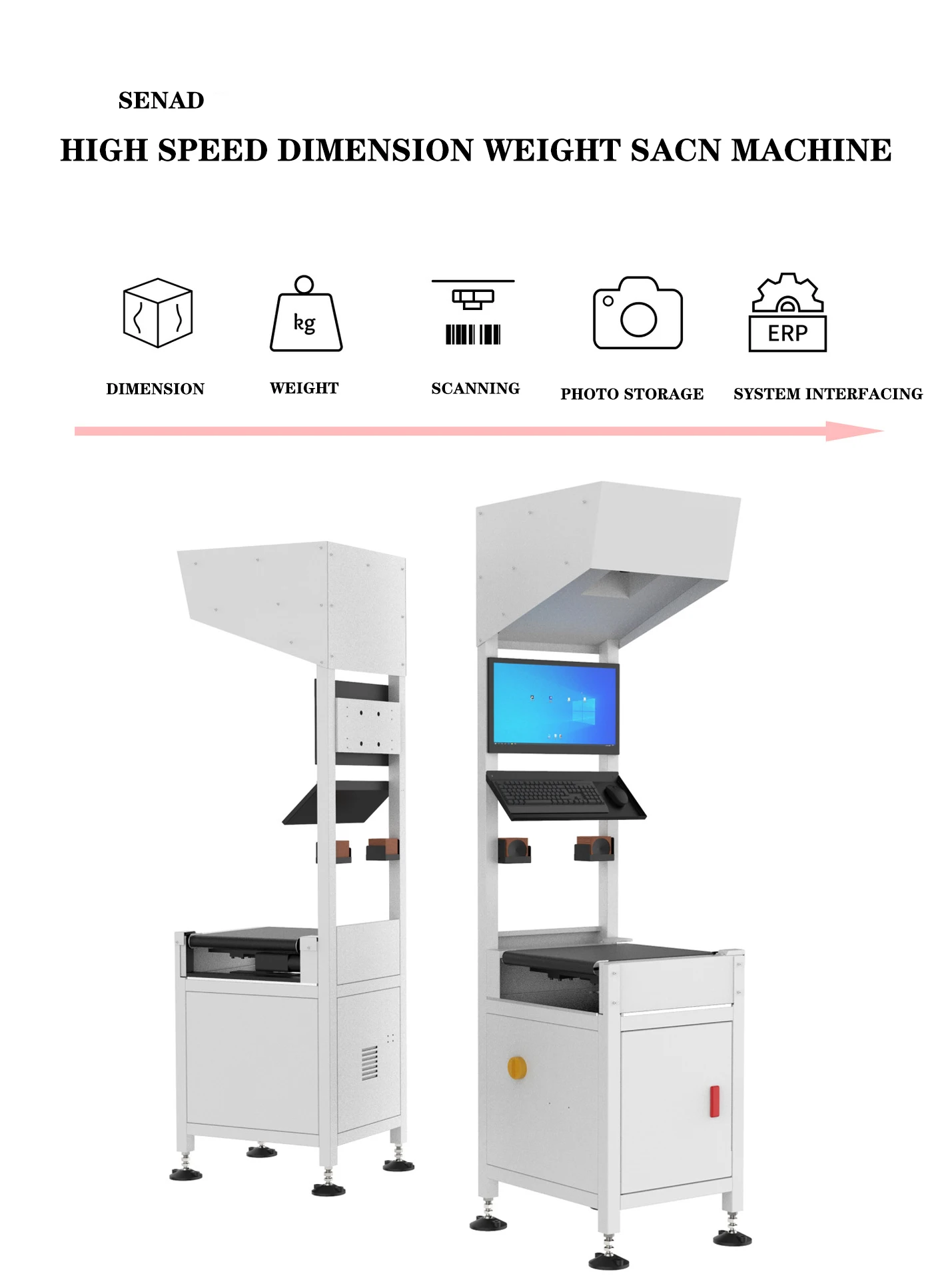 Logistics Automation Dims And Weight Dimensional Weight Scale Small Parcel Cubing Weighing System