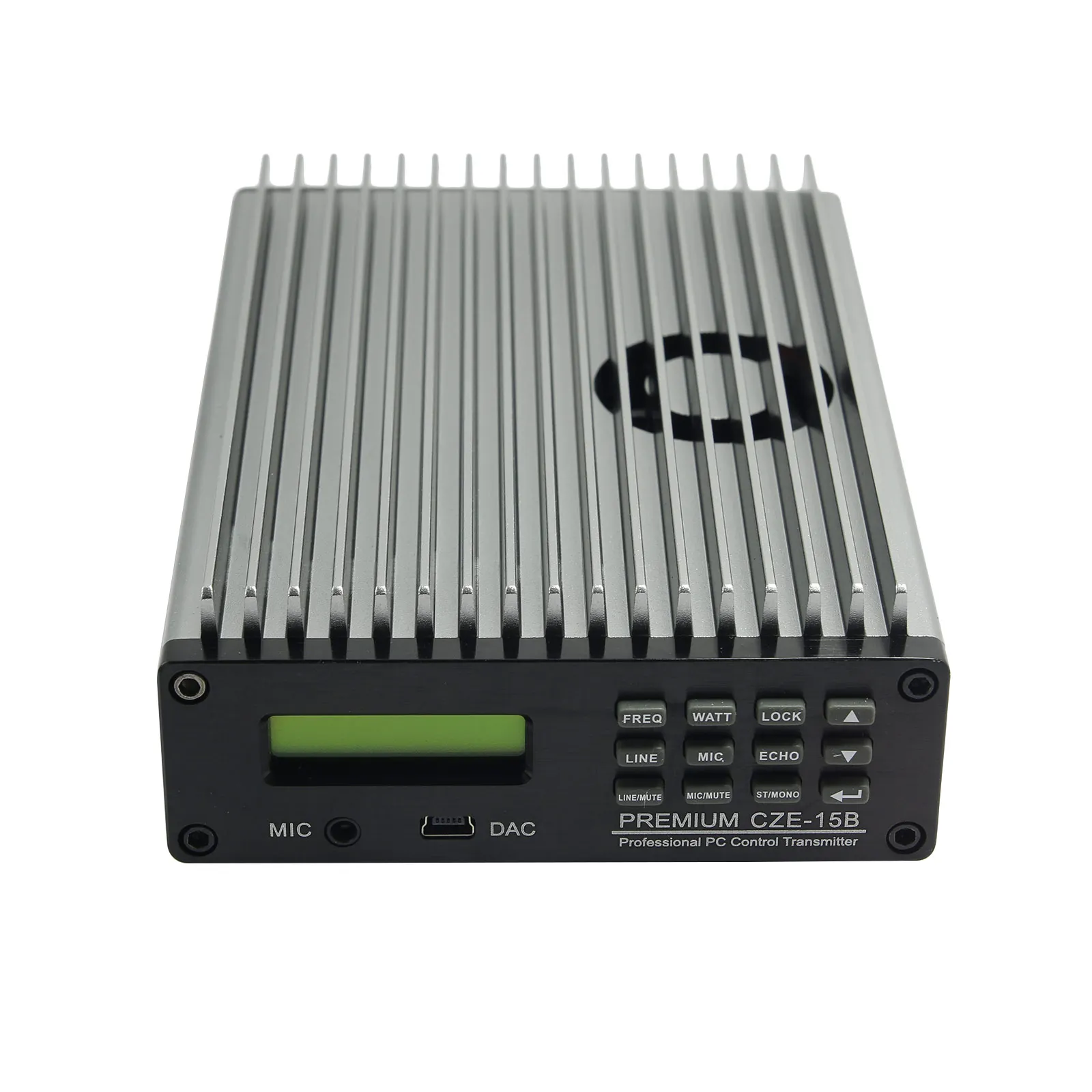 CZE-15B Wireless Broadcast Radio 0.3-15W Adjustable Stereo FM Transmitter with PC Control  + Power Adapter