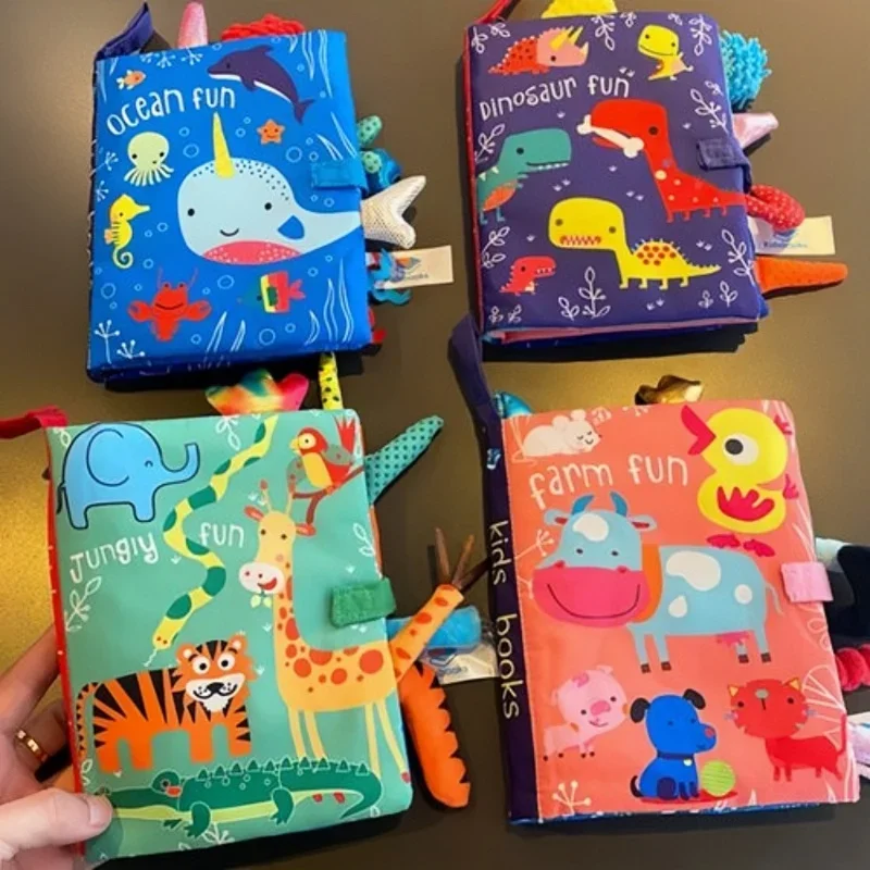 เด็กทารกใหม่ Rattles โทรศัพท์มือถือของเล่นสัตว์หนังสือทารกแรกเกิดรถเข็นเด็กแขวน Bebe การเรียนรู้ให้ความรู้ของเล่นเด็กเด็กของขวัญ