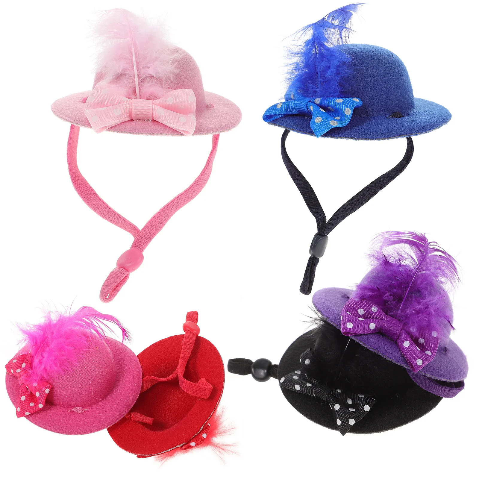 Mini sombreros de copa hechos a mano exquisitos, accesorios para decoración de fiesta de té, sombreros pequeños DIY para manualidades, Mini sombrero de copa, 6 uds.