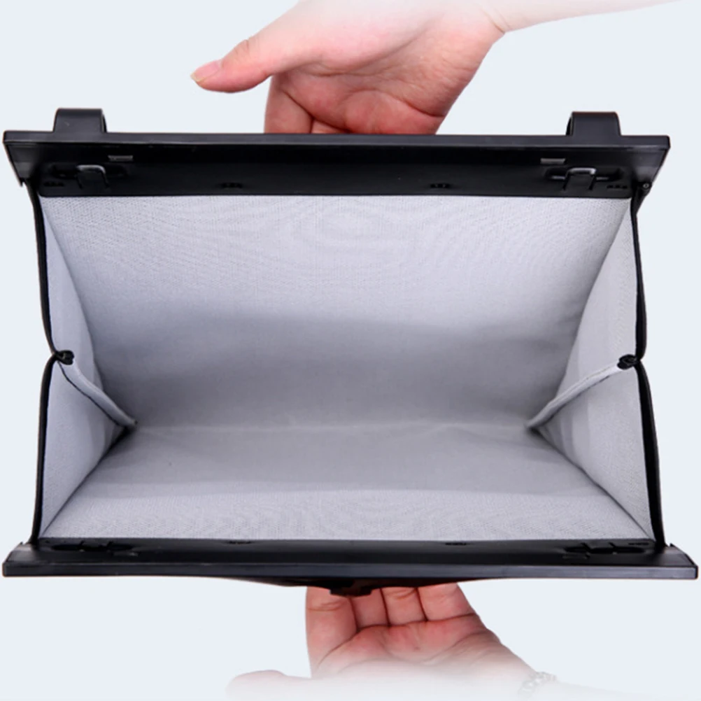 

Car Trash Can Collapsible Garbage Bag Waterproof Vehicle Rubbish Container Back Seat ganizer Durable Leak Proof Black Large