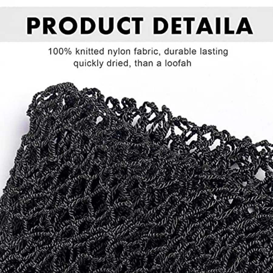 African Net Long Bath Net Sponge, Bathing Body Exfoliating Shower Body Back Scrubber Skin Smoother, Stretch Length to 66 INCH view 2