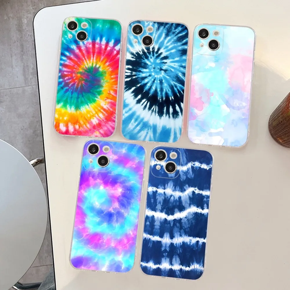 Tie-dye Phone Case Silicone Soft for iphone 14 13 12 11 Pro Mini XS MAX 8 7 6 Plus X XS XR Cover