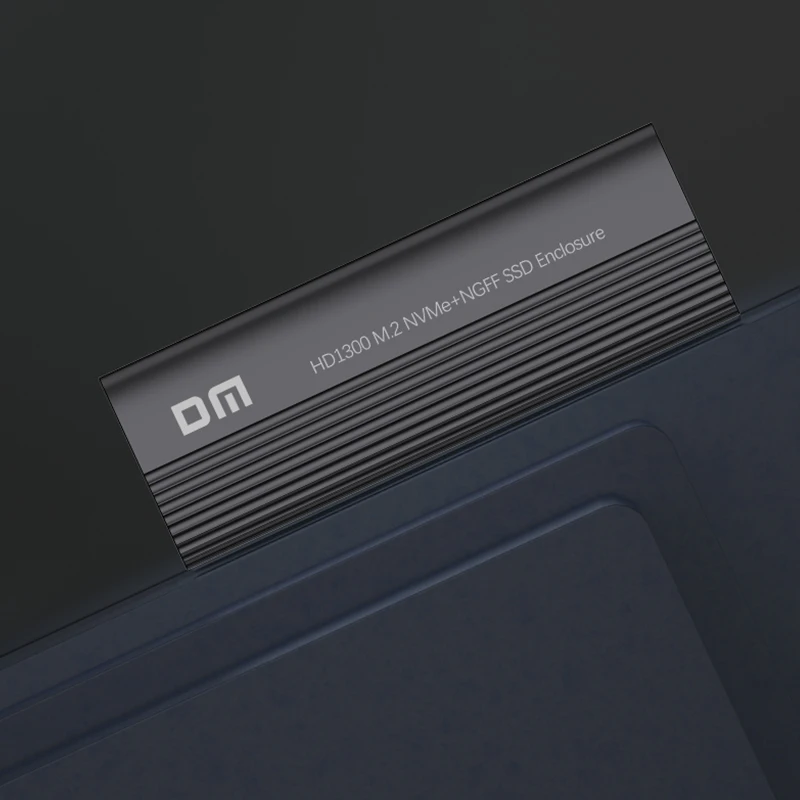 DM M.2 NVME/NGFF Dual protocol SSD Type-C Converter Adapter Enclosure Case Solid State Hard Disk Box HD1300