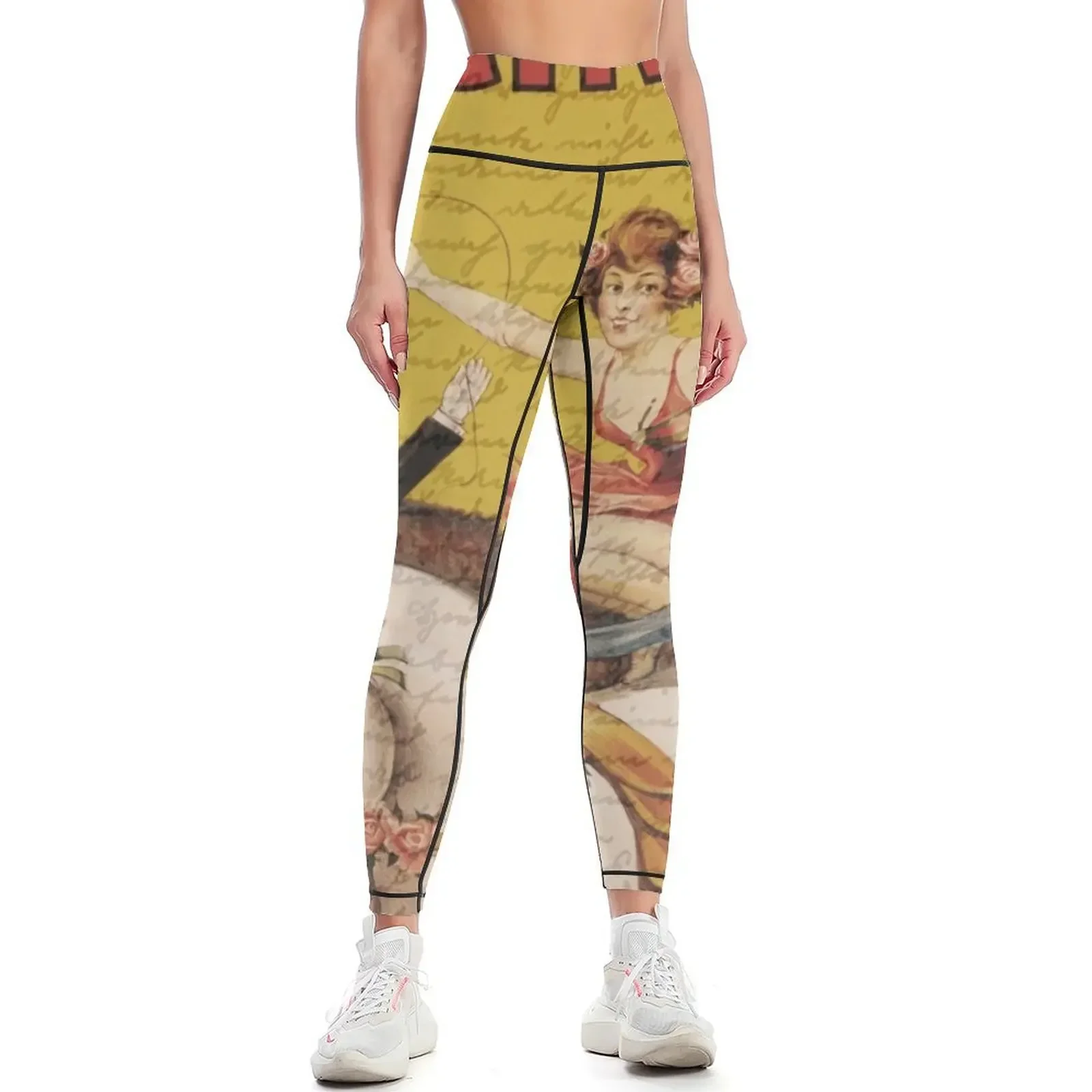 

Vintage circus Leggings gym top joggers for gym's sportswear push up legging Womens Leggings