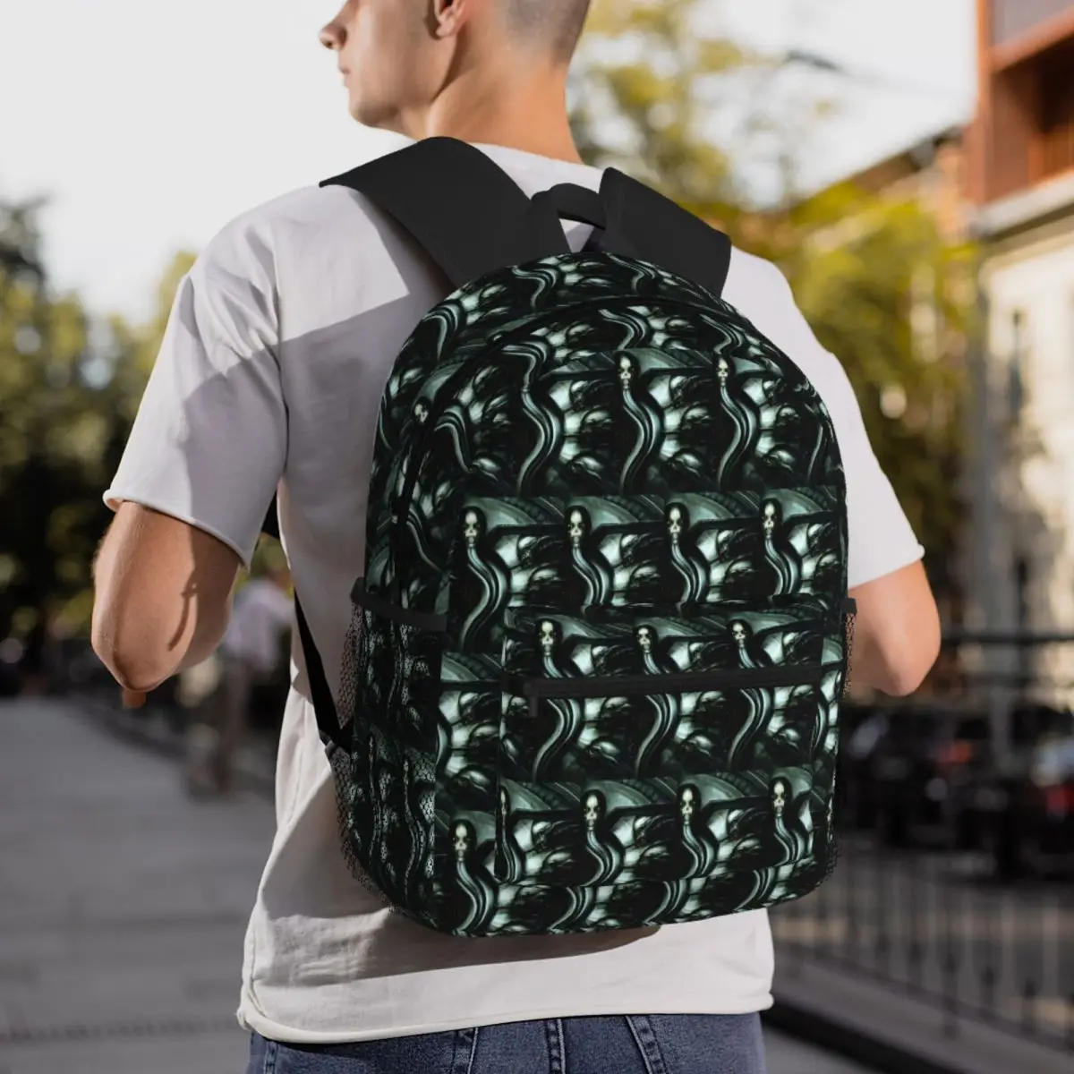 H.R. Giger Hans Ruedi Giger Paintings Backpack Daypack Large Capacity Kids BookBag School Bag Shoulder Bags for Men Women