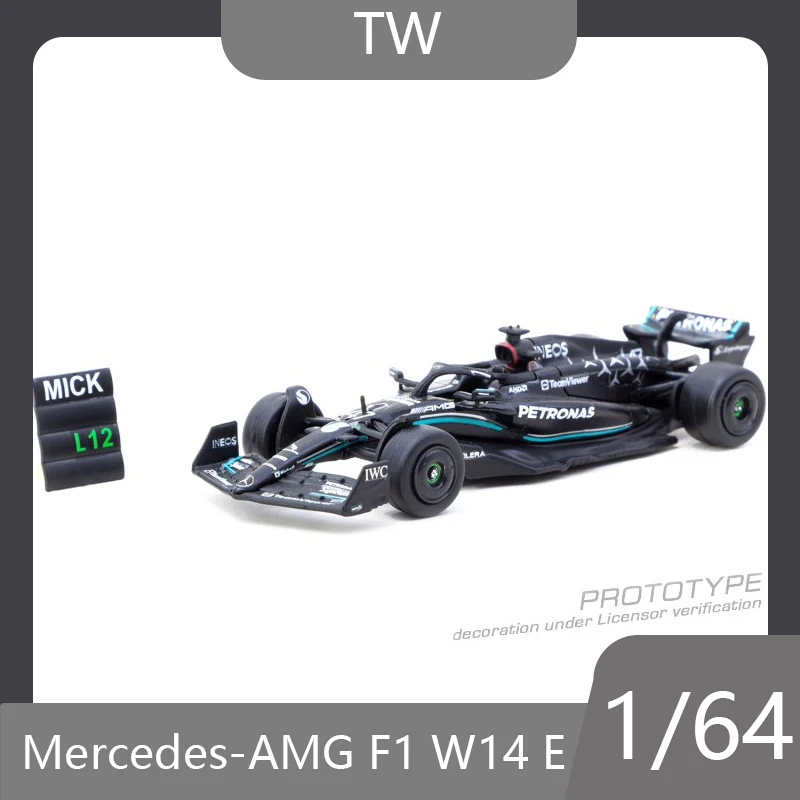 

TW 1:64 Команда AMG F1 W14 WGP 47 # Модель автомобиля из литого под давлением сплава в качестве подарка или украшения для рабочего стола для друзей
