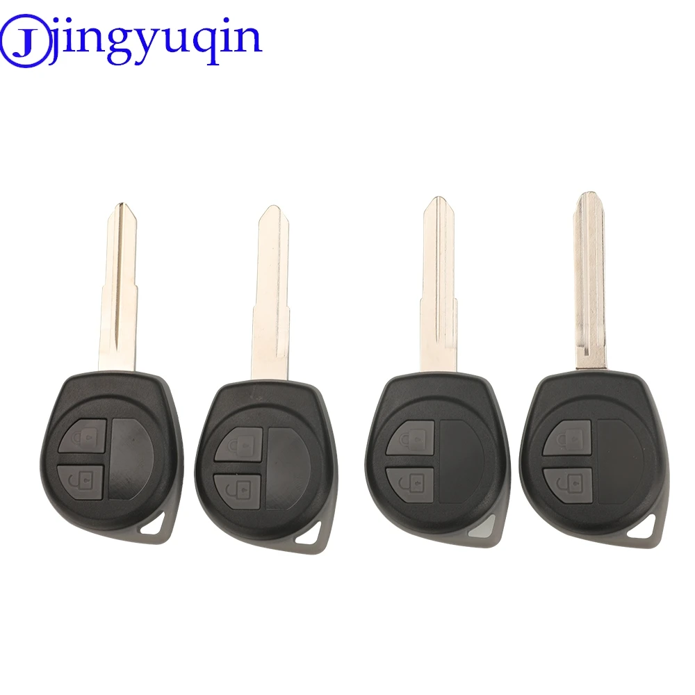 Jingyuqin 2Button Remote key Case + Button Pad For Suzuki Grand Vitara Igins Alto SX4 Agila Fob Shell HU133R TOY43 SZ11R Blade