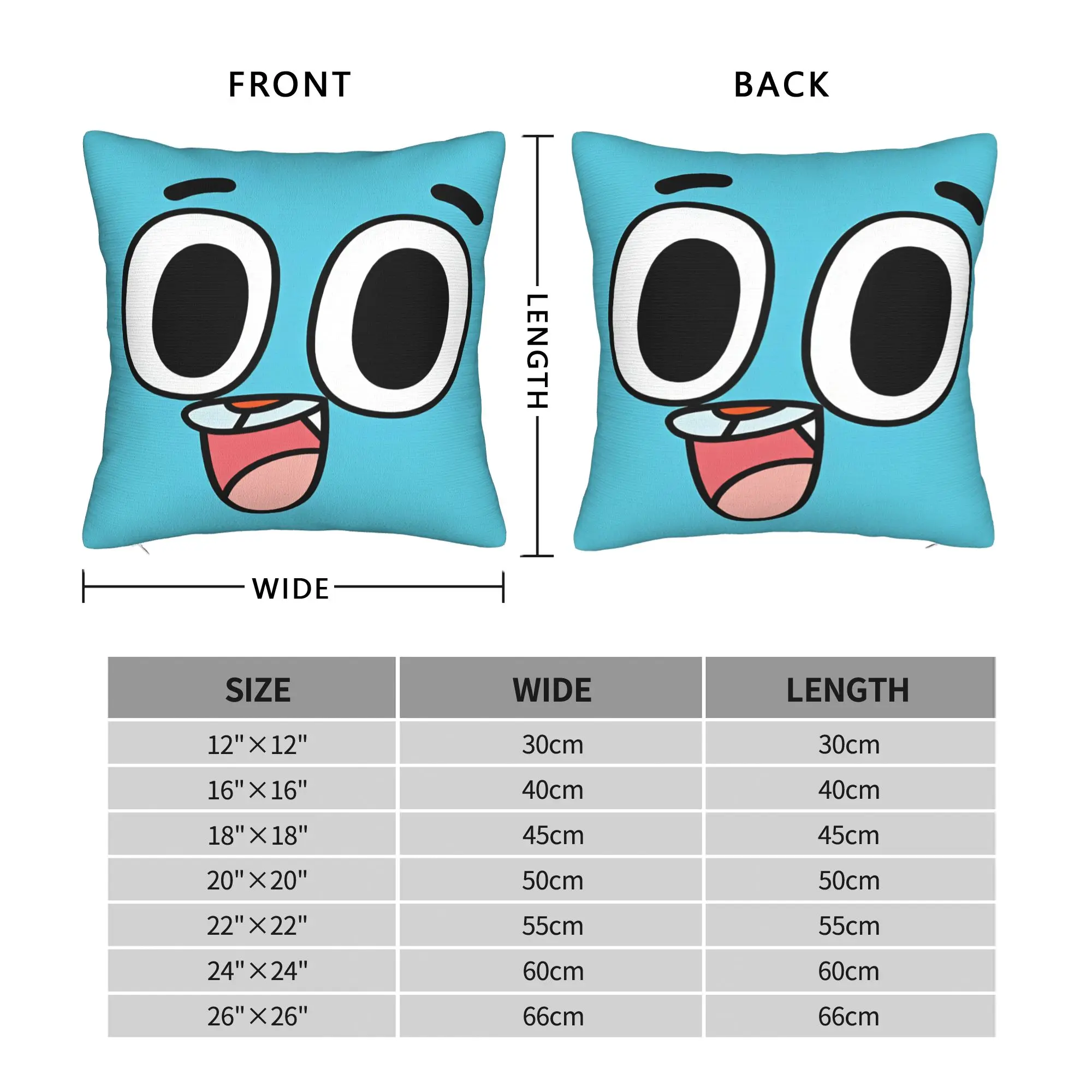 Gumball Gum Ball Watterson Amazing Cartoon Pillow Case Custom Pillow Cover For Wedding Party Home Decor Cute Funny Cushion Cover