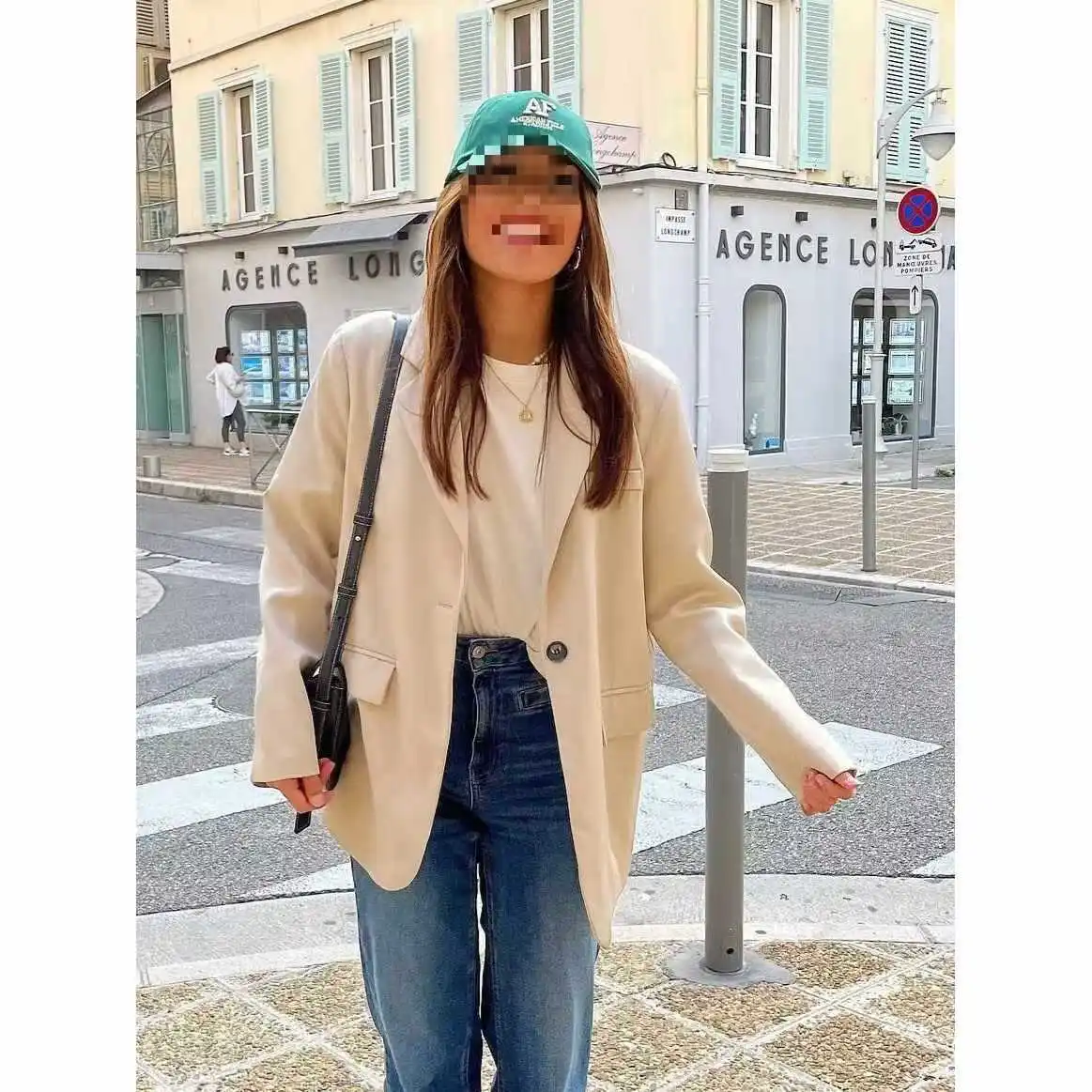 

Женский клетчатый пиджак, черный, белый цвет, осенний новый европейский стиль, оптовая продажа, модный топ, женское деловое пальто