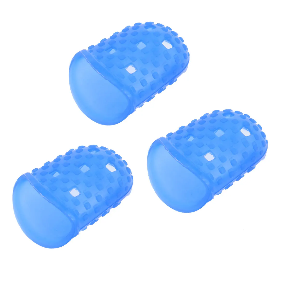 

3 Pcs Anti-scalding and Anti-slip Finger Cover Sleeves Protectors Guards Blue Covers Office
