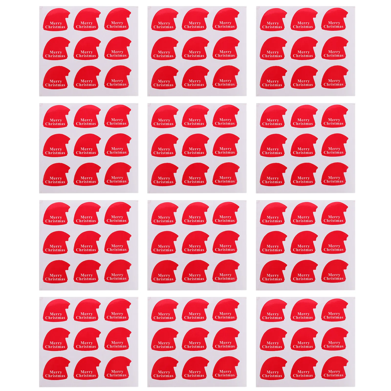 Christmas Hat Seal Stickers – 20 Sheets Strong Adhesive Self-Stick Gift Wrapping Labels for DIY Decoration