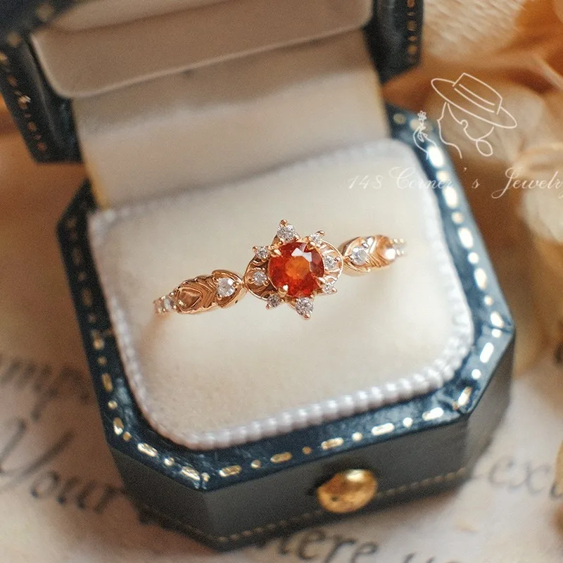 Zhenyuan 2025 جديد الزركون الأحمر رائعة الخفيفة الفاخرة تنوعا حلقة مفتوحة هدية مجوهرات للبنات #1