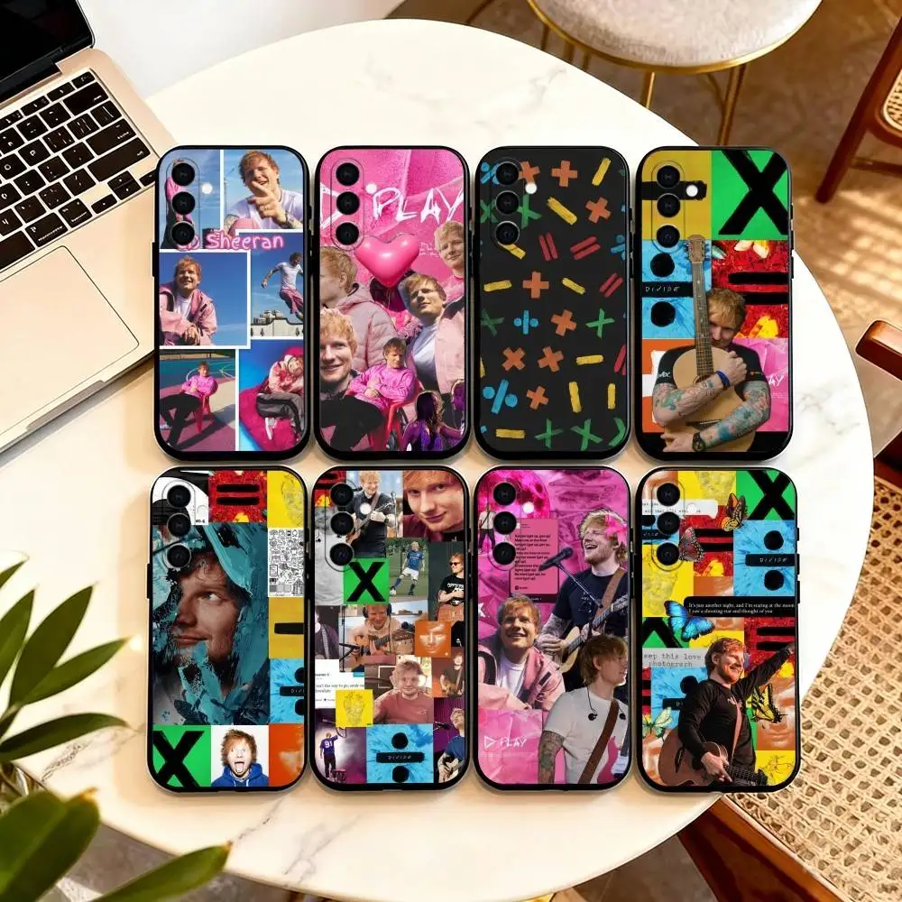 

S-Singer E-Ed Sheeran Phone Case For Samsung Galaxy A73,A72,A71,A70,A53,A52,A51,Others Soft Black Cover