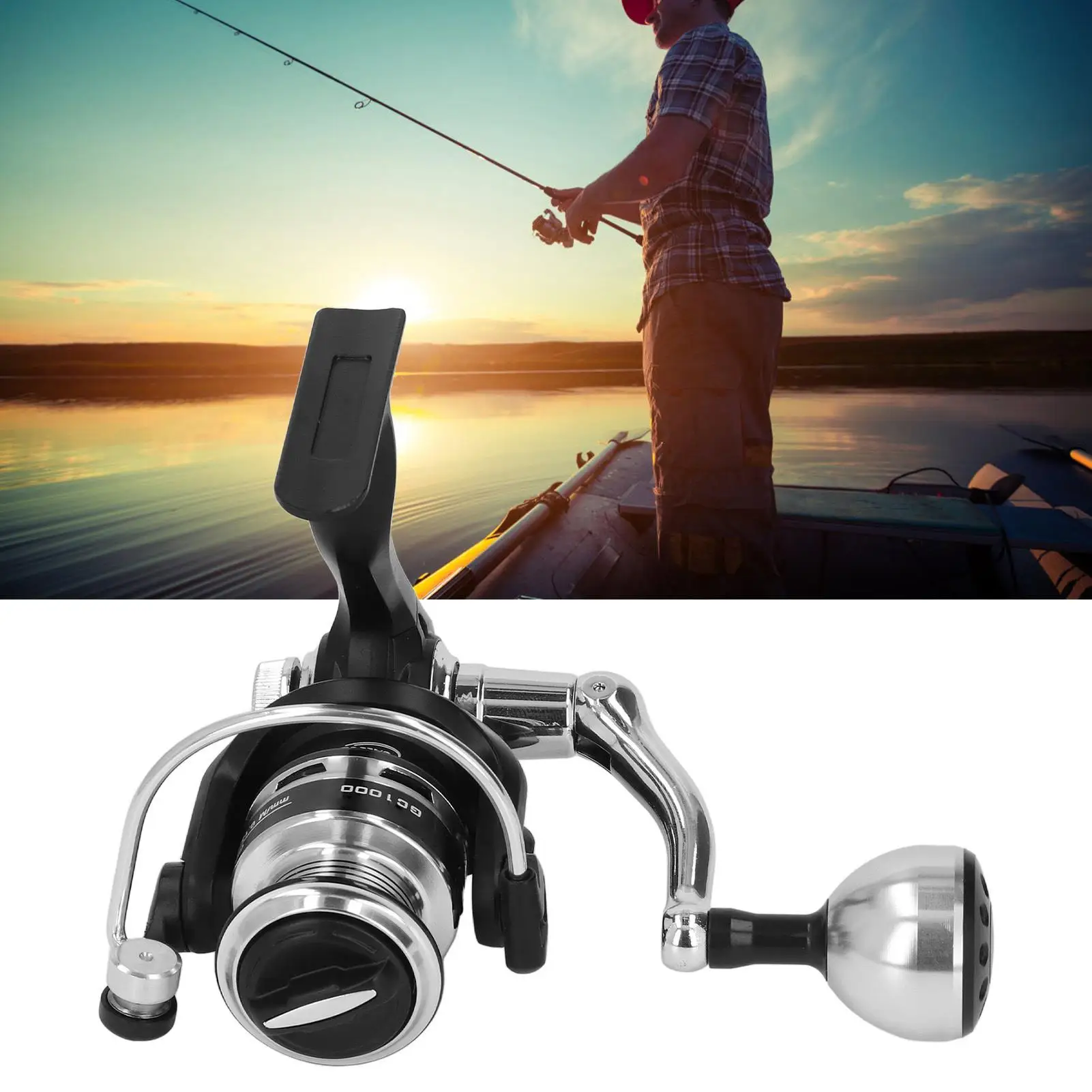 Foldable Swingarm Spinning Fishing Reel with Backstop Switch - Ideal for Carp Fishing in Rivers